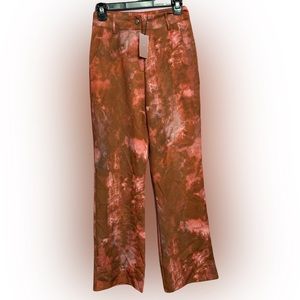 NWT Cider Orange Pink Printed Pants Size Small NEW with tag